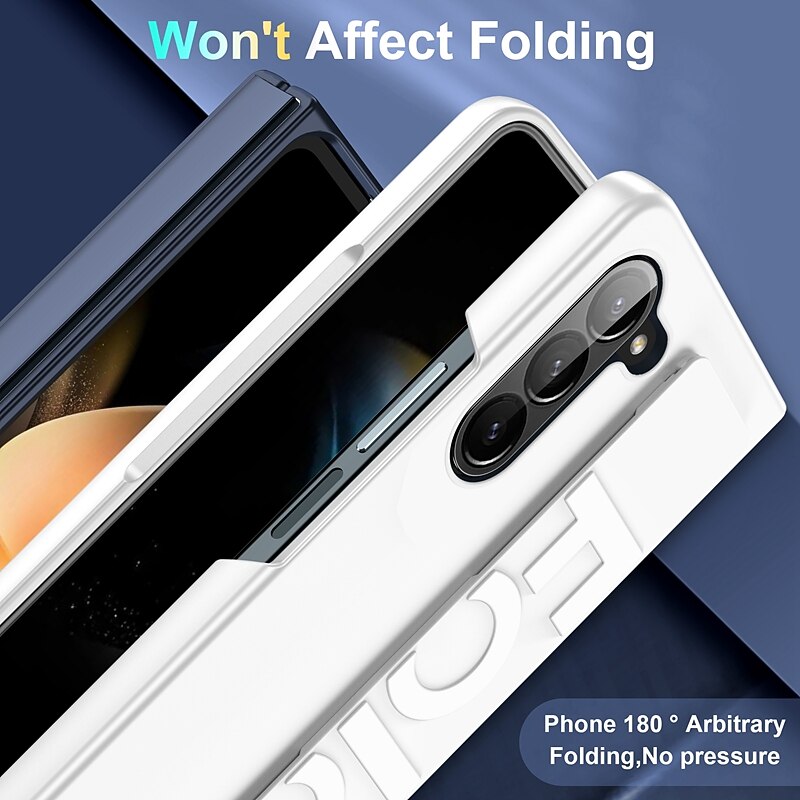Phone Case For Samsung Galaxy Z Fold 7 Z Fold 6 Z Fold 5 Z Fold 4 Z Fold 3 Back Cover Portable Bumper Frame with Wrist Strap TPU Silicone 2026 - $14.99 –P5