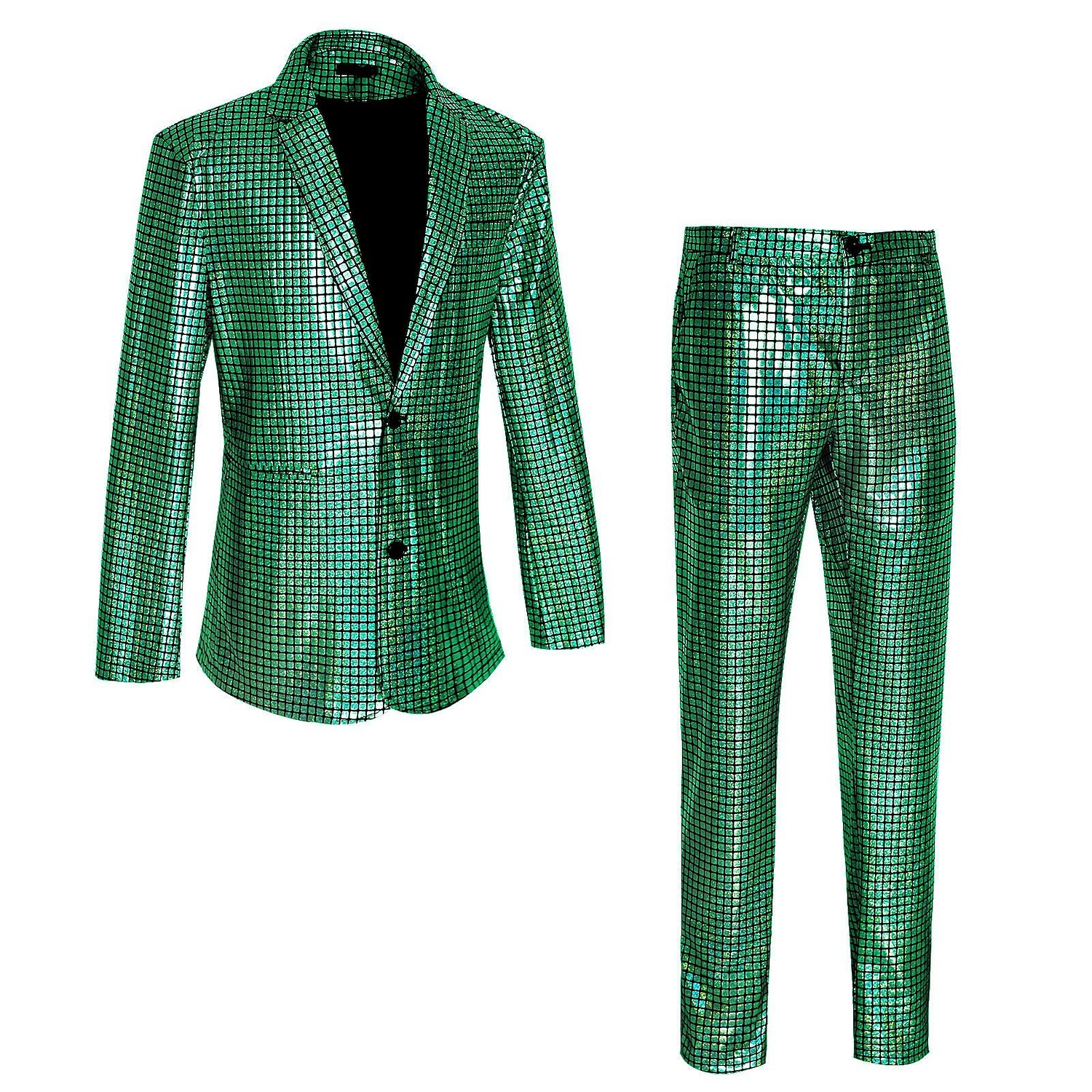 disco 1980erne Bukser Drakter Dresser & Blazere Disk Paljetter Herre Karnevalskostyme Maskerade Ytelse Fest Klubb Voksne Frakk Bukser Alle årstider 2025 - $57.99 –P13