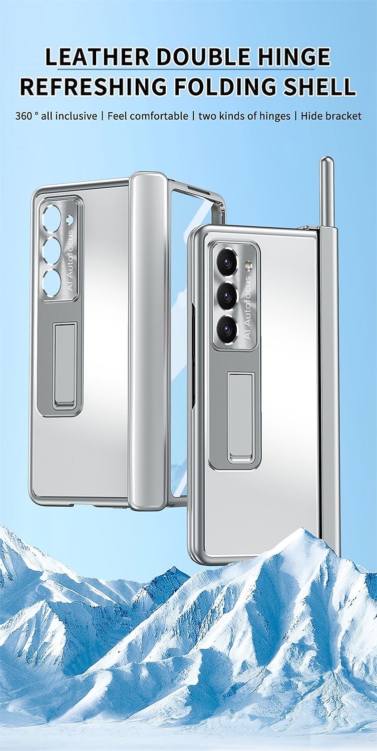 Phone Case For Samsung Galaxy Z Fold 7 Z Fold 6 Z Fold 5 Z Fold 4 Z Fold 3 Back Cover with Stand Holder with Screen Protector Pencil Holder Aluminum Alloy 2025 - $58.99 –P1