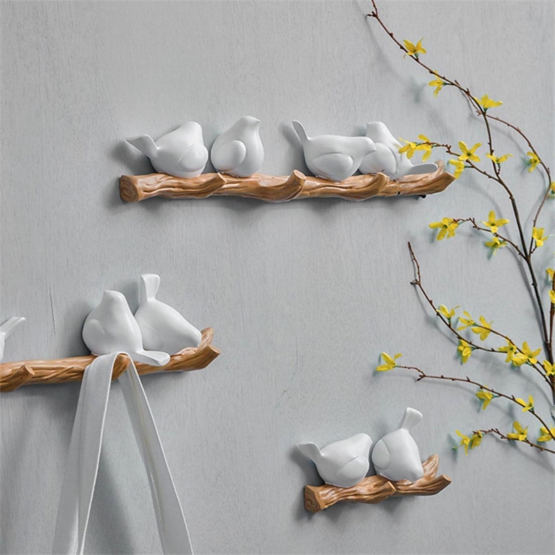 Doves Wall Hook Resin Bird Creative Door Key Wall Coat Hook Coat Rack Wall Decoration Hook Nordic Coat Hook Porch Hanger Decorative Hook 2025 - $23.99 –P7
