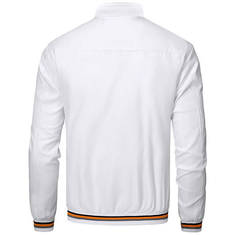 Per uomo Giacca Leggera Giacca Estiva Giacca a vento Giacca di transizione All'aperto Vacanza Caldo Autunno Inverno Semplice Moda Streetwear Collo alla coreana Regolare Nero Bianco Giallo Blu Verde del 2025 a $36.99 –P11