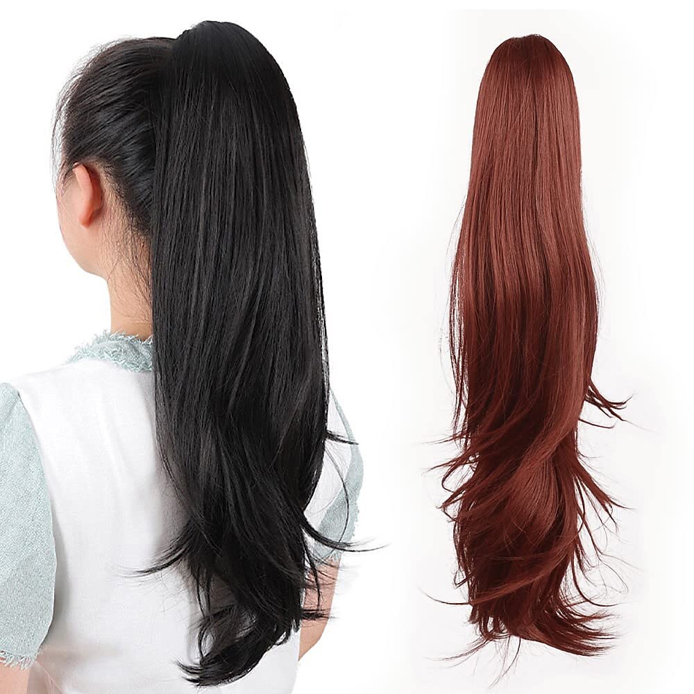 Extension de queue de cheval griffe pour les femmes morceau de cheveux bouclés 24 extensions de cheveux de queue de cheval synthétique très longue & volumineux bouclé ondulé résistant à la chaleur de 2025 ? $13.99 –P12