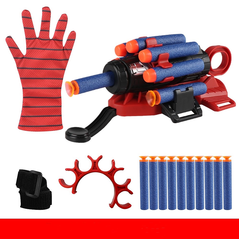 Spinnennetz-Shooter-Spielzeug-Handschuhe-Set, Kinderspaß&amp; lehrreiches Halloween-Geschenk! 2025 - $22.99 –P5