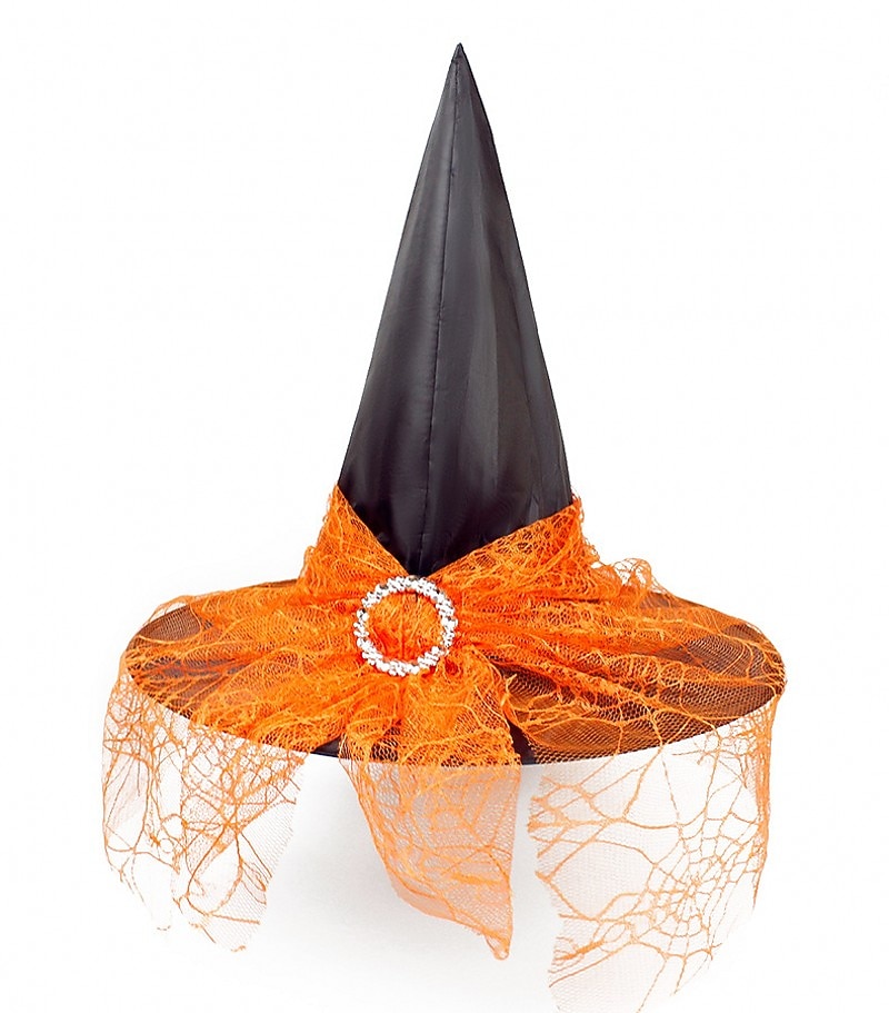 cappello da strega di halloween con velo di ragnatela cappello da festa in costume da donna cappello da mago cappello da mago copricapo di halloween cappello da festa cappello di halloween strega del 2025 a $10.99 –P5