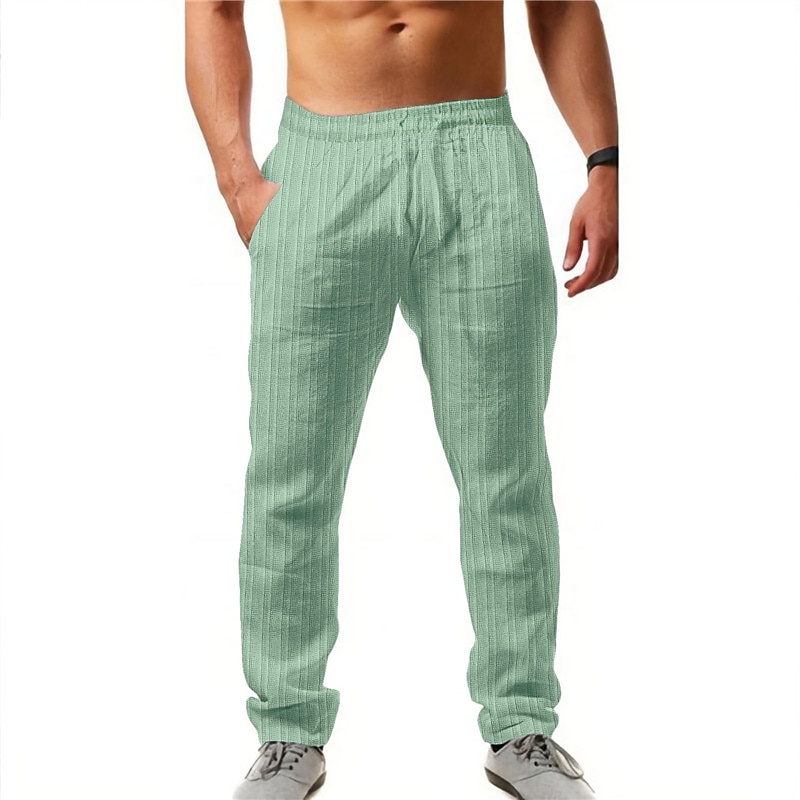 Homens Calças Calça verão Calça casual Com Cordão Cintura elástica Listra Conforto Respirável Casual Diário Feriado Moda Estilo Clássico Preto Branco de 2025 por $20.99 –P7