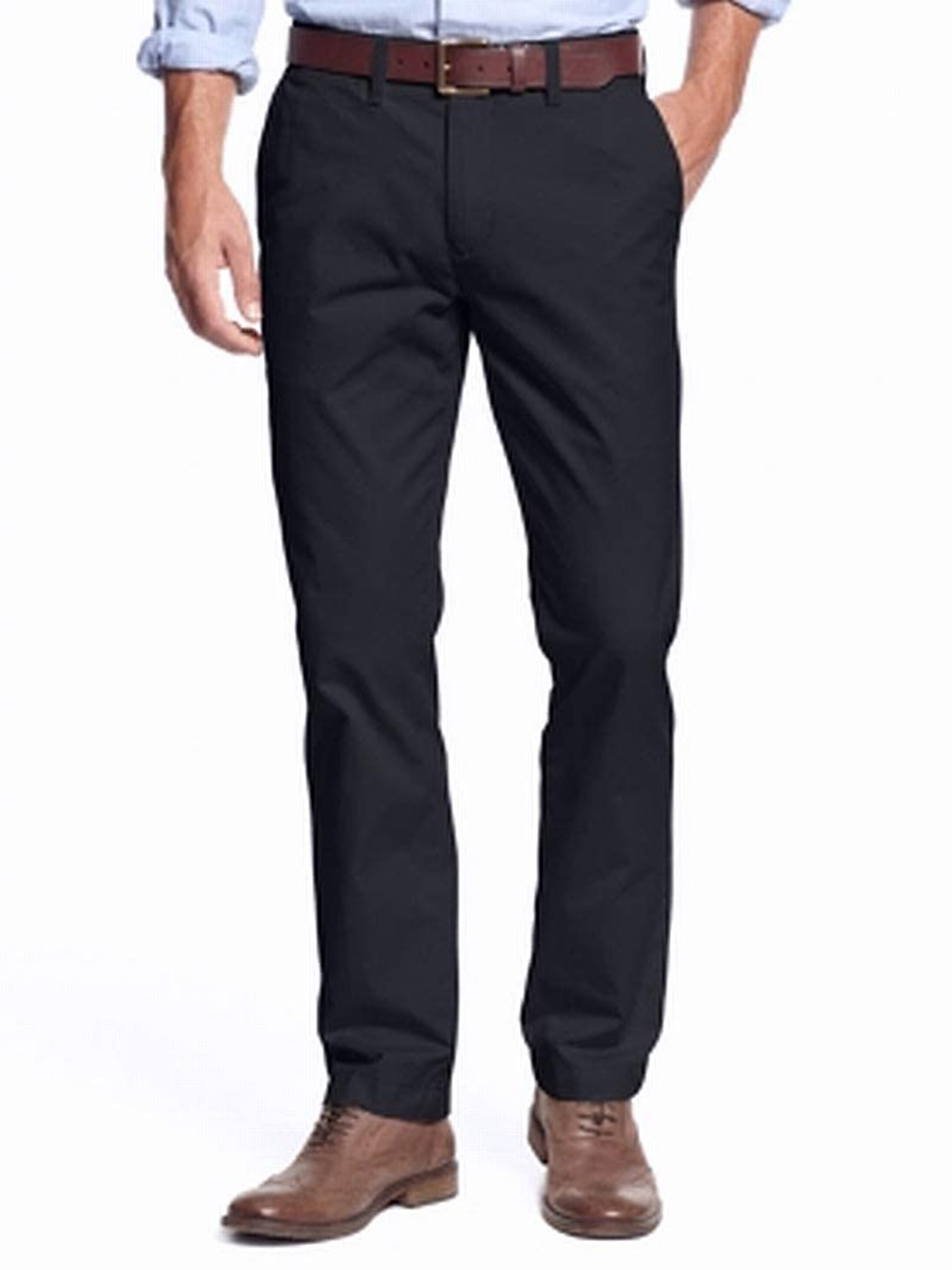 Herren Abschlußfeier Hose Chinos Chinohose Tasche Einfach Komfort Atmungsaktiv Outdoor Täglich Ausgehen Mode Lässig Schwarz Khaki 2025 - $16.49 –P4