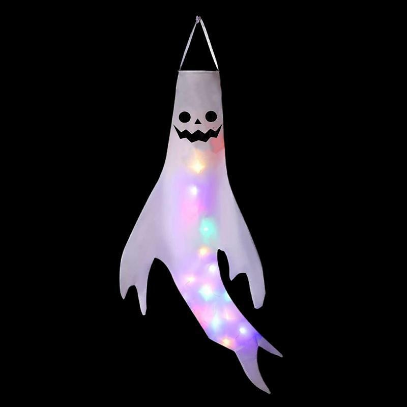 dekoracja halloweenowa oświetlone duchy wiszące światła led świecące duchy nocne światło na festiwal bar nawiedzony dom ogród na zewnątrz wewnątrz straszna atmosfera układ rekwizyty 2025 - $6.49 –P5