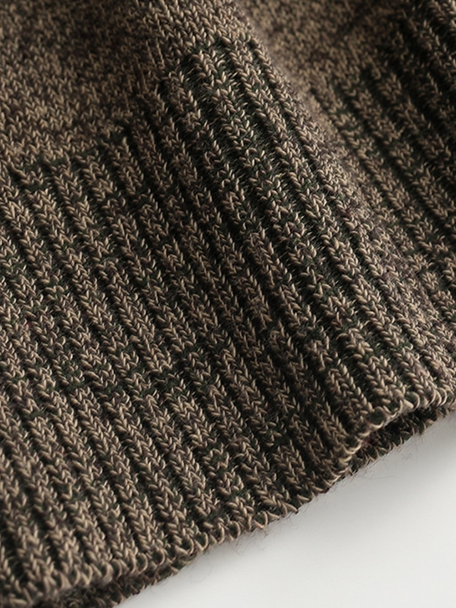 Dames Vest Trui Stijlvol Casual Zacht Bloemig Geribd Strakke ronde hals Knop Zak Lange mouw breien Buiten Feestdagen Uitgaan bordeaux Grasgroen Herfst Winter 2025 - $31.99 –P11