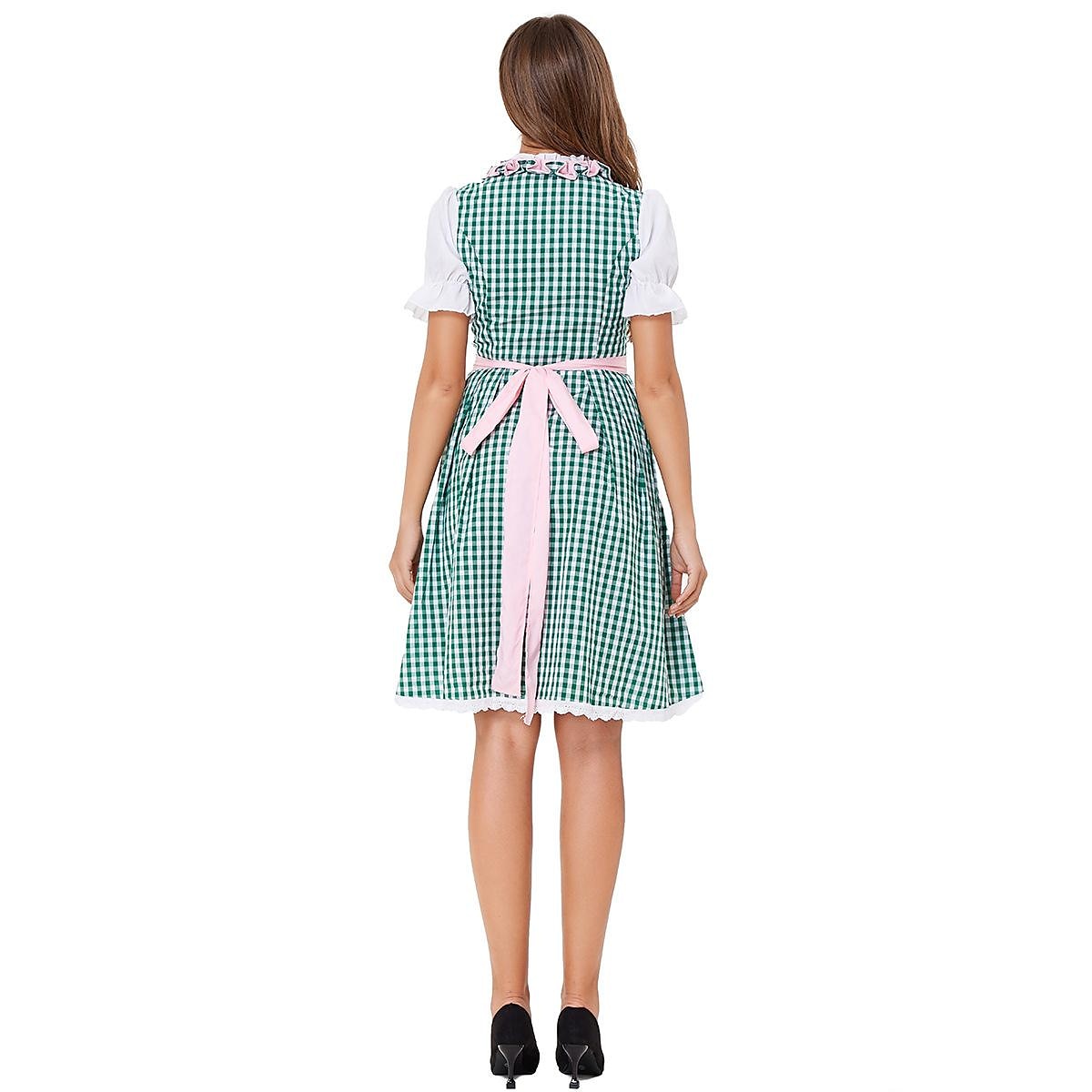 Oktoberfest Schürze Trachtenkleider Oktoberfest / Bier Bayerisch Bayerisch Deutsch Wiesn Damen Stoff im traditionellen Stil Bluse Kleid Schürze 2025 - $43.99 –P4