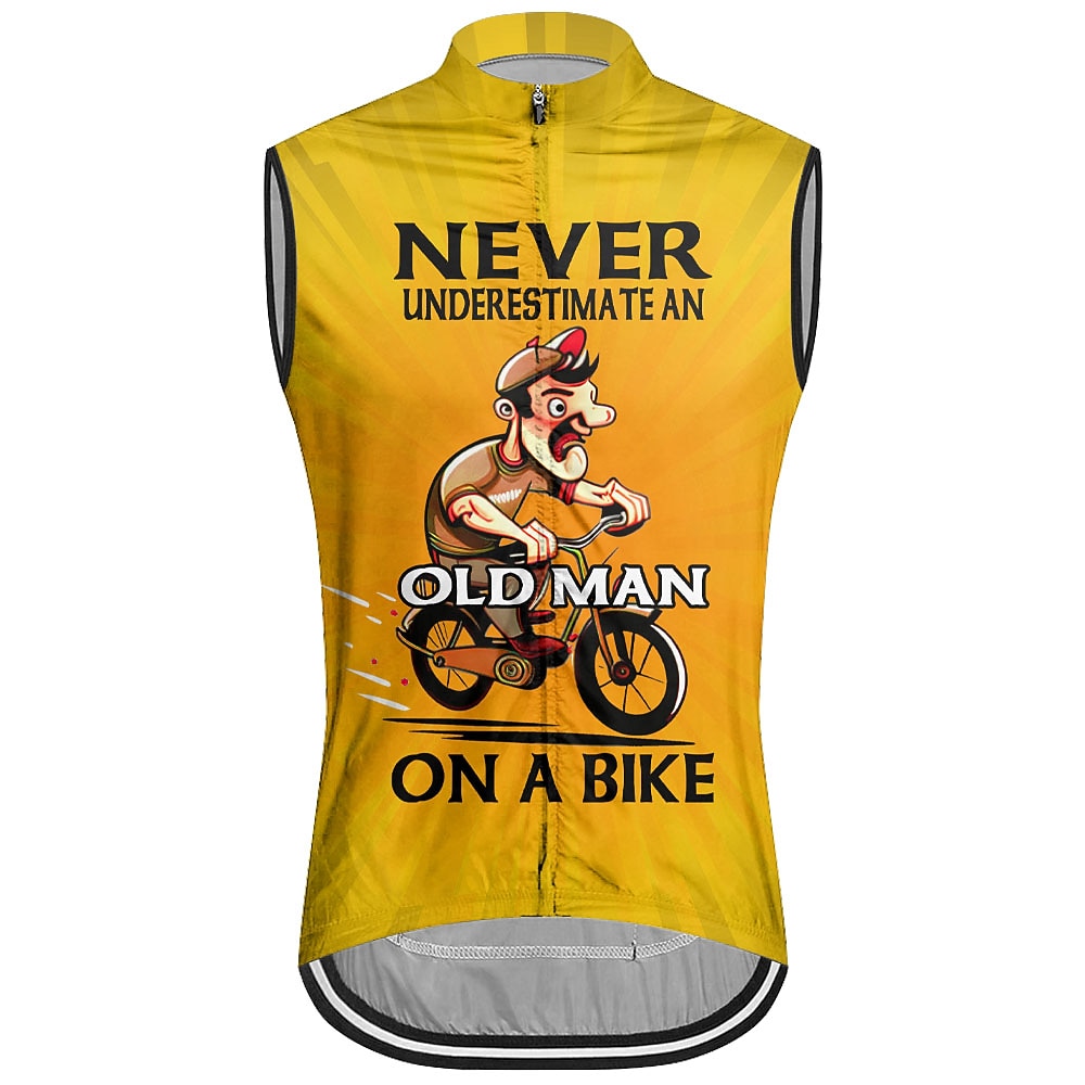 Per uomo Gilet da ciclismo Maglia da Ciclismo Grafico Lettere & Numeri Senza Maniche Bicicletta Gilet / Panciotto Maglia Top con 3 tasche posteriori Mountain Bike MTB Ciclismo su strada Asciugatura del 2026 a $26.99 –P6