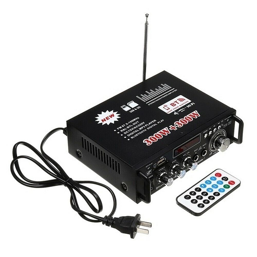wielka promocja! 600w 12v/220v 2ch pilot hifi audio wzmacniacz mocy stereo bluetooth radio fm samochód do domu 2025 - $49.99 –P1