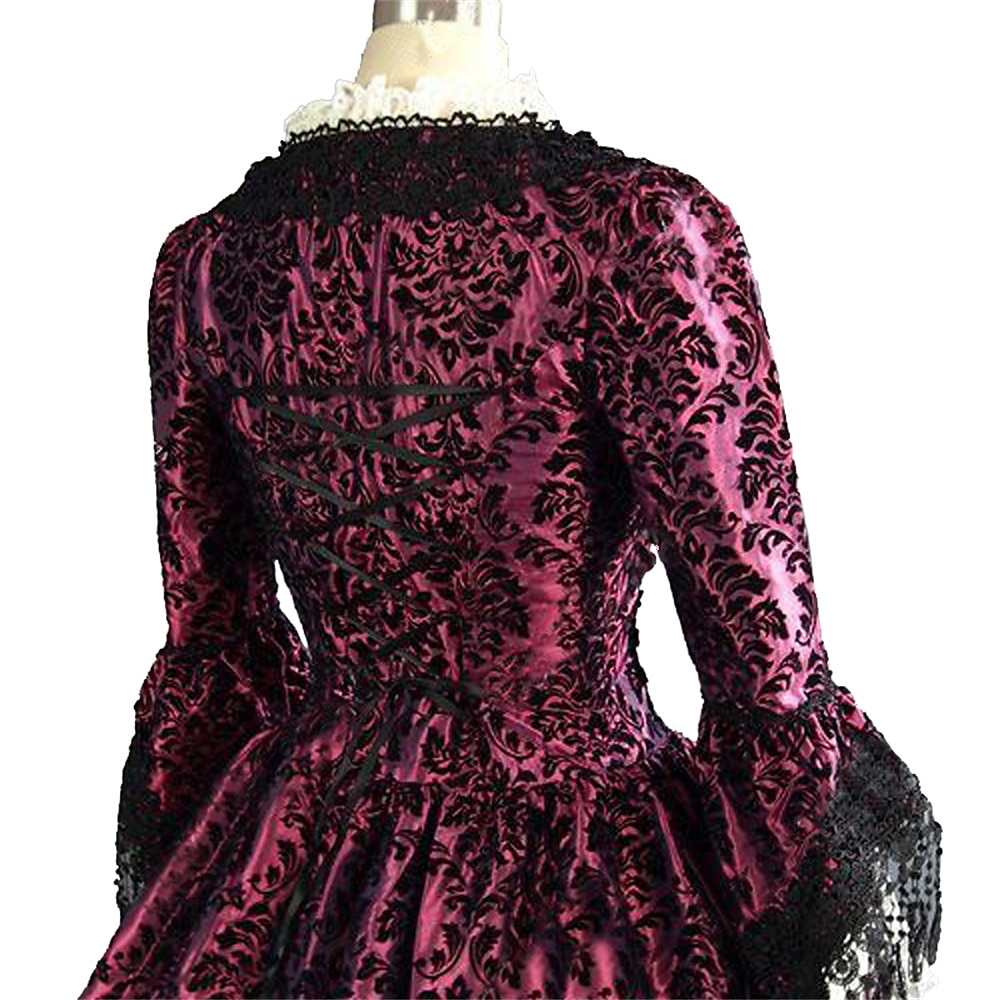 Rococò Vittoriano Abito da cocktail Lunghezza al pavimento Vestito Costume da festa Mascherata Manica del polsino svasato Taglie Forti Abito da ballo Costume Per donna Reale Carnevale Mascherata del 2026 a $121.99 –P9