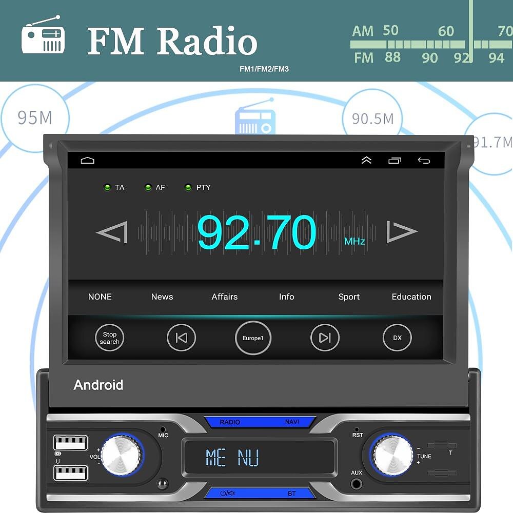 7-inch 1Din Android 10.1 Car Radio Autoradio Touch Screen Car Multimedia Player Supports Wireless Car Playback and Android Automatic Functions GPS Navigation Rear View Camera 2025 - $175.99 –P11