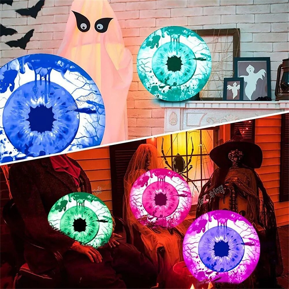 Halloween decoraties led opblaasbare oogbal licht met afstandsbediening rgb kleurrijke led lichtbal buiten binnenplaats gloeiende bal 2025 - $11.49 –P2