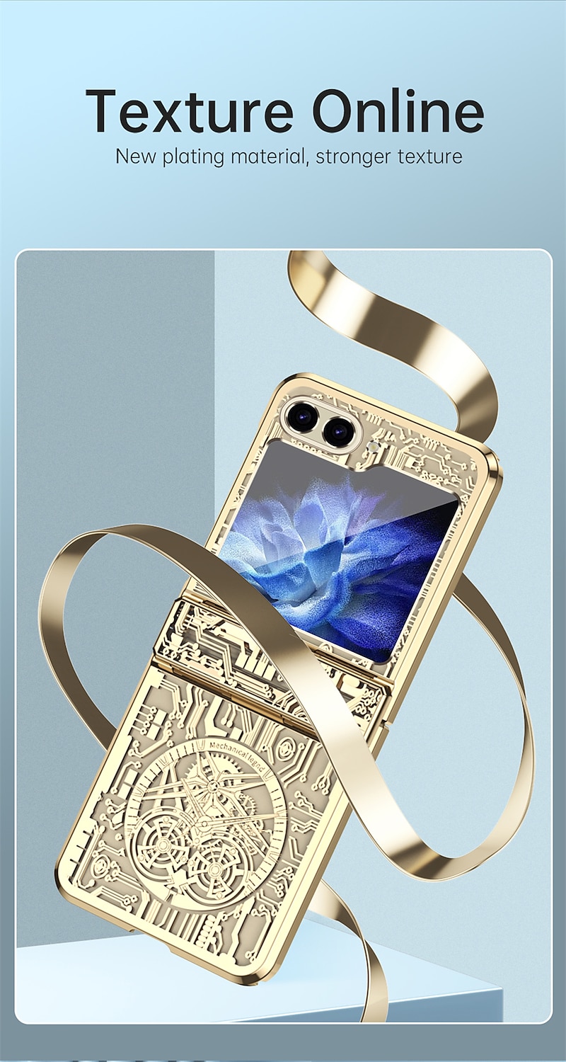 Phone Case For Samsung Galaxy Z Flip 7 Z Flip 6 Z Flip 5 Z Flip 4 Z Flip 3 Back Cover Pattern Anti-Scratch Shockproof Tile TPU PC 2025 - $13.99 –P3