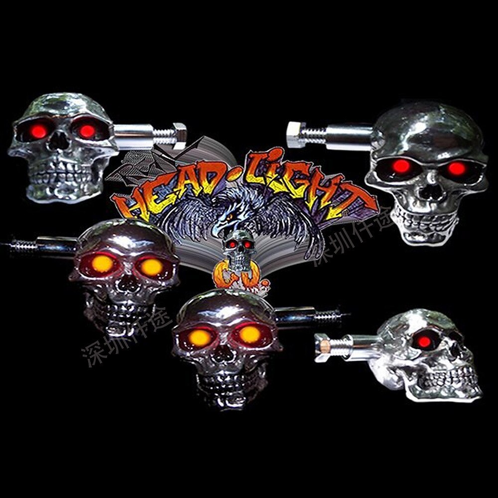 Halloween Motorcycle Headlight Decorations Motorcycle Skeleton Headlight Pendant Durable Retro Motorcycle Headlight for Motorcycle Decorations 2025 - $21.99 –P2