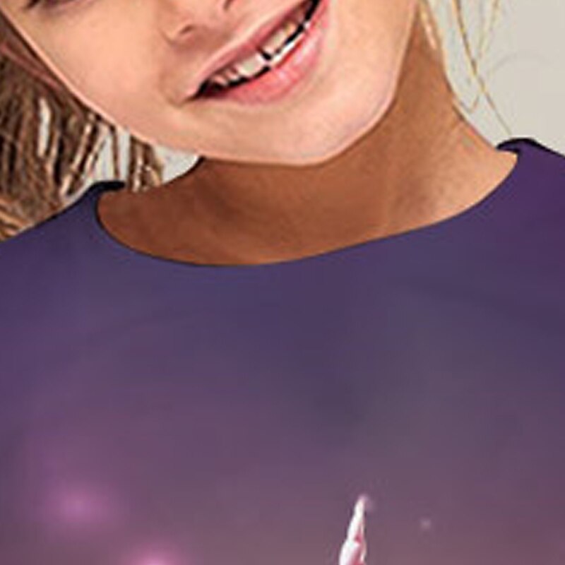 Fete 3D Desene Animate Inorog Tricou Manșon Lung Tipărire 3D Toamnă Iarnă Activ Modă Drăguţ Copii 3-12 ani 4-12 ani În aer liber Casual Zilnic Fit regulat 2025 - $13.99 –P5
