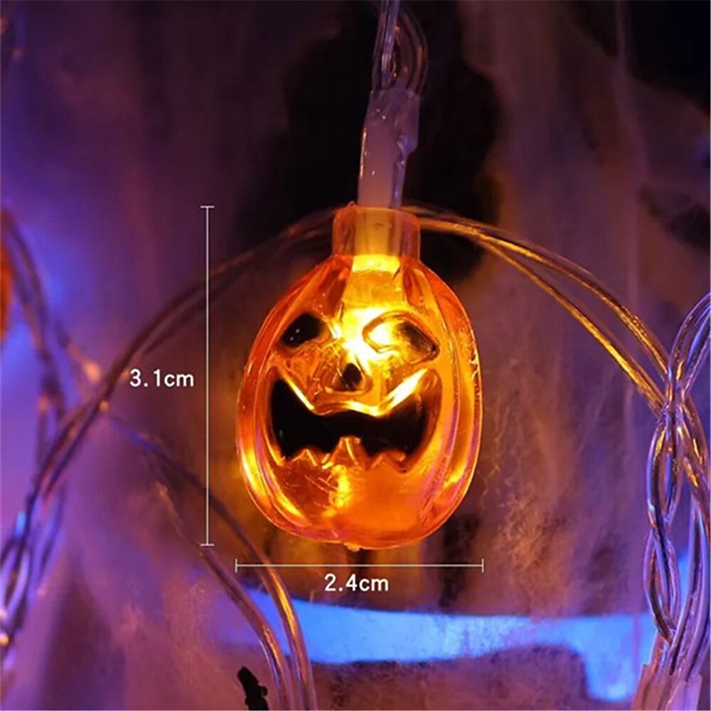 Halloween Decorations Orange Pumpkin Lights 3m 20 LED String Lights Waterproof Dimmable 8 Modes with Remote Operated Jack O Lantern Halloween Party Decoration for Indoor Outdoor 2025 - $9.99 –P6