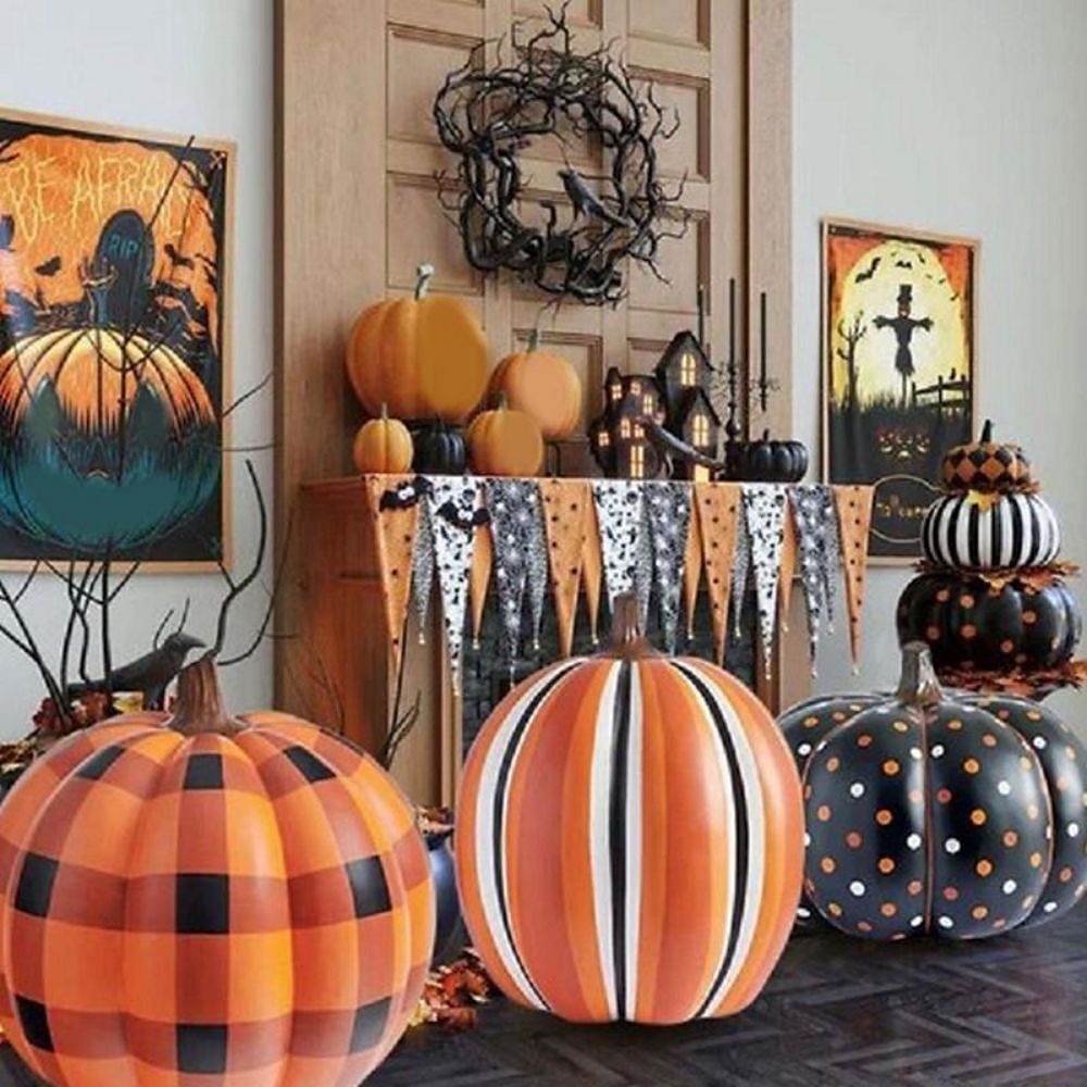 halloween kurpitsan ilmapallo koristeet juhlakoriste iso puhallettava kurpitsa ilmapallo halloween kotipuutarhaan ulkona nurmikko piha kauhu rekvisiitta lapsille 2025 - $30.99 –P7