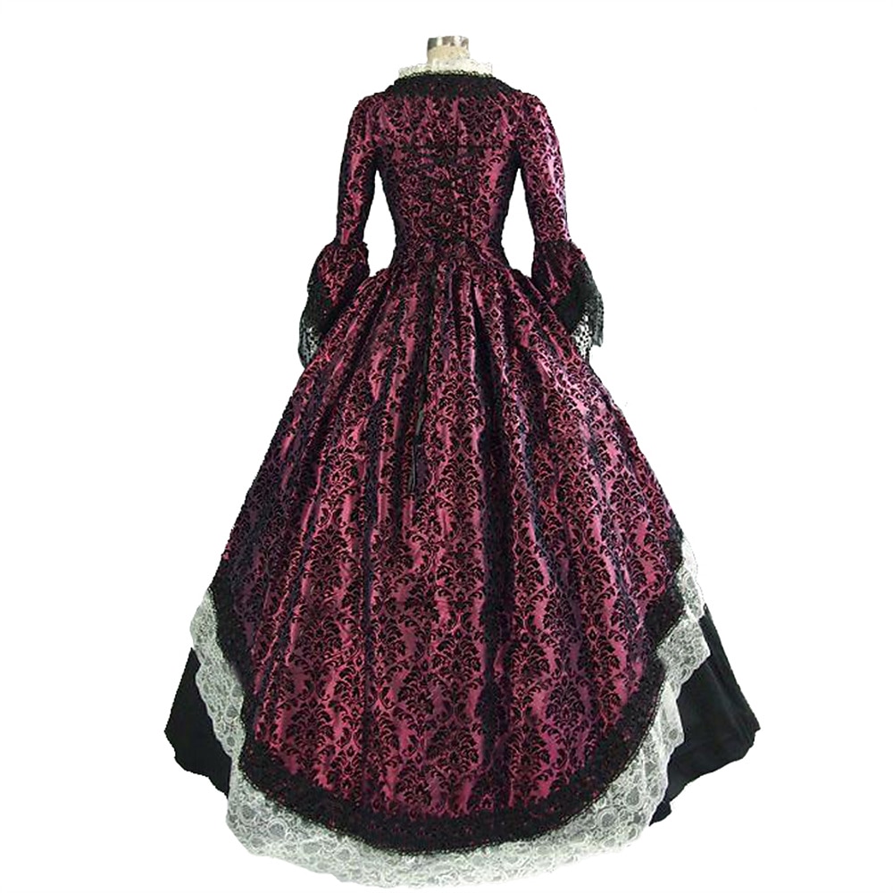 Rococò Vittoriano Abito da cocktail Lunghezza al pavimento Vestito Costume da festa Mascherata Manica del polsino svasato Taglie Forti Abito da ballo Costume Per donna Reale Carnevale Mascherata del 2026 a $121.99 –P8