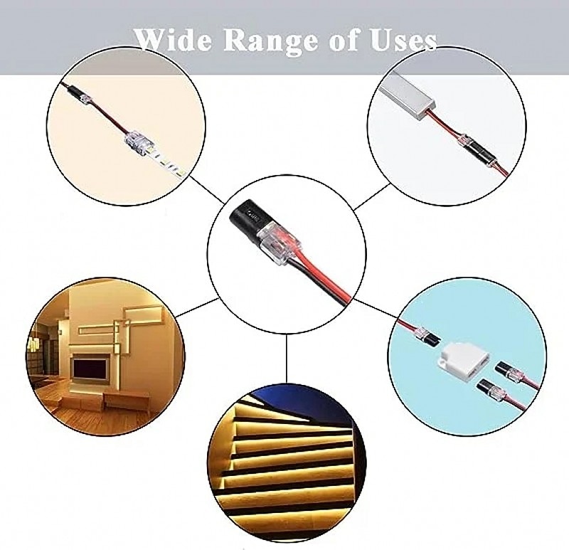 10 stks snel aansluiten en loskoppelen draad connector splicing kabel krimpen terminal draad bedrading led auto connector 18-22awg peel-gratis soldeerloze snelle draad connector dubbele draad plug en 2025 - $18.99 –P1