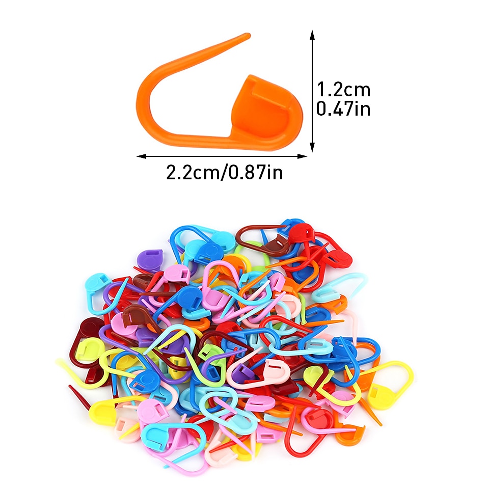 100 stk fargerike plast strikkeverktøy mini harpiks klips pinner låse sting markører hekle nål klips kroker for genser 2025 - $6.49 –P10