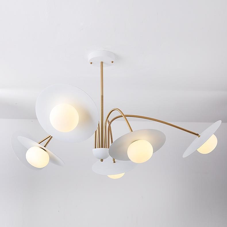modern led ljuskrona belysning lampa 6/8 huvud 3 färg vit metall glas inomhus armatur ljus för vardagsrum sovrum 110-240v 2025 - $399.99 –P2
