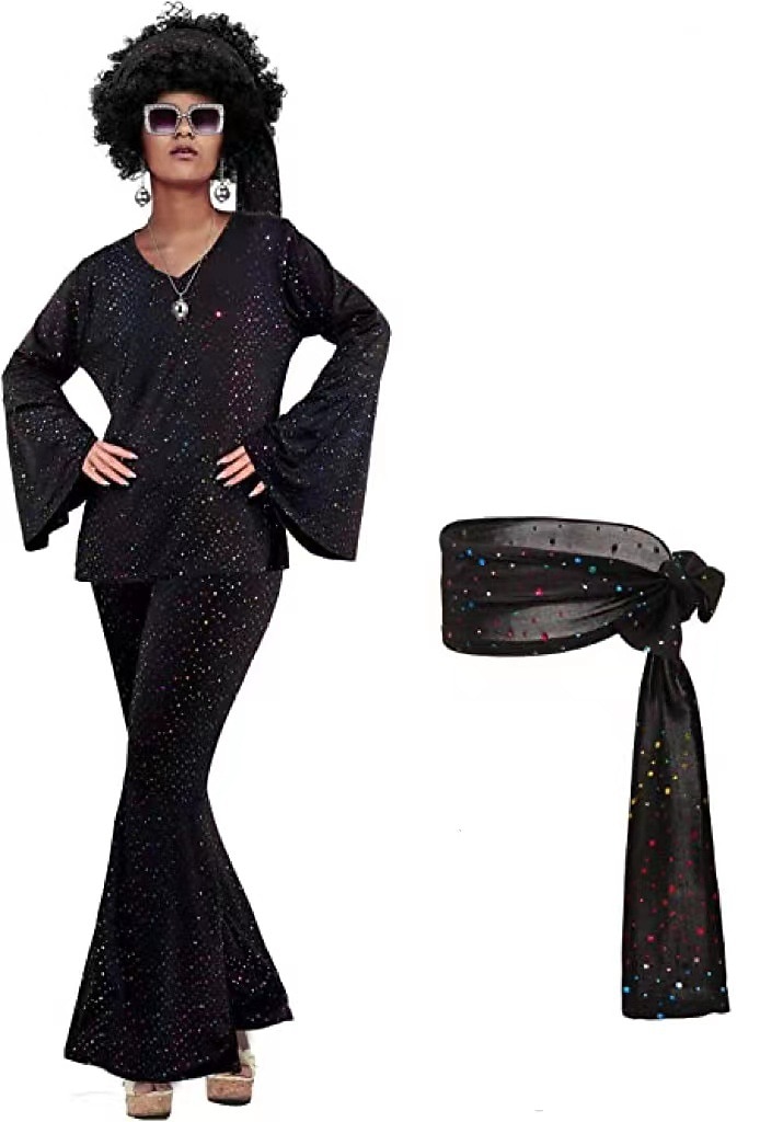 Ретро Хиппи В стиле 1970-х Косплэй Kостюмы Инвентарь Налобная повязка Вспышка рукава Хиппи Диско Маскарадный костюм Жен. Хэллоуин Карнавал Маскарад Вечеринка / ужин Праздники Парад гордости Взрослые 2025 - $37.99 –P5