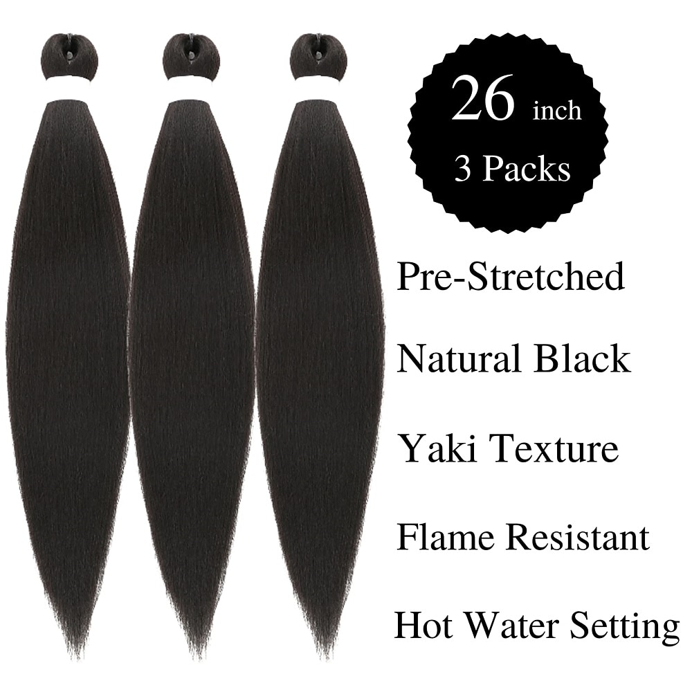 Ginger Golden Ombre Braiding Hair Pre Stretched Kanekalon Braiding Hair Box Braids Human Hair Extensions 26 inch 2025 - $22.99 –P2