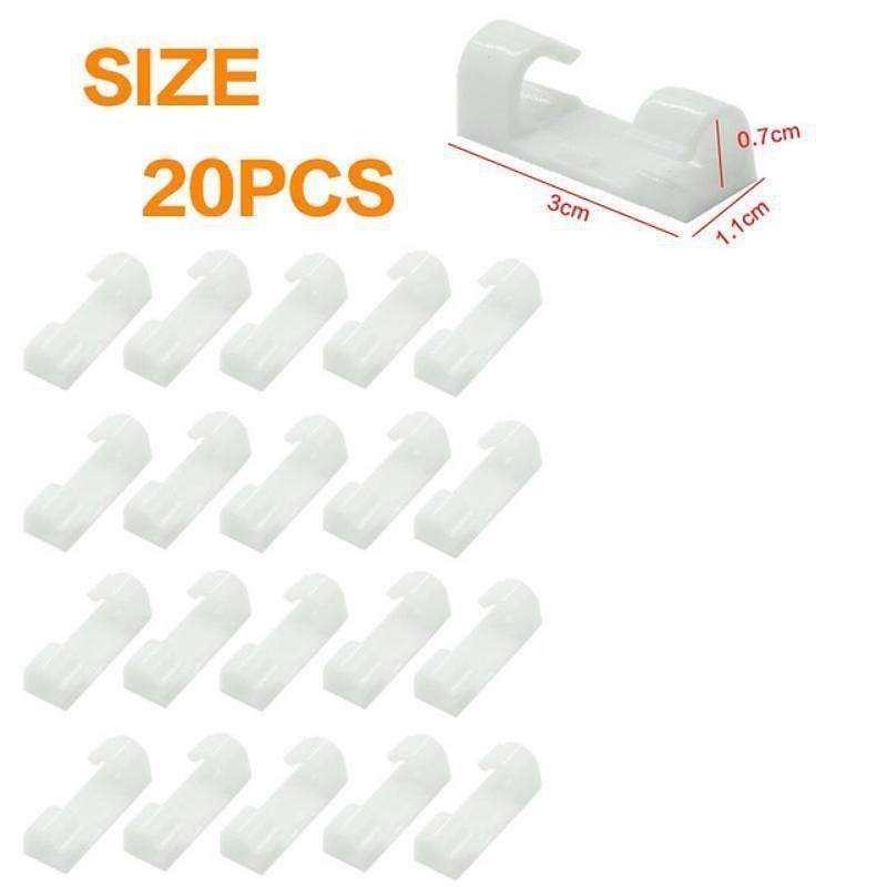 100/80/60/20pcs Cable Organizer Clip Adhesive Charger Clasp Desk Wire Manager Cord Earphone Line Tie Fixer Management USB Winder Clips Holder 2025 - $2.99 –P14