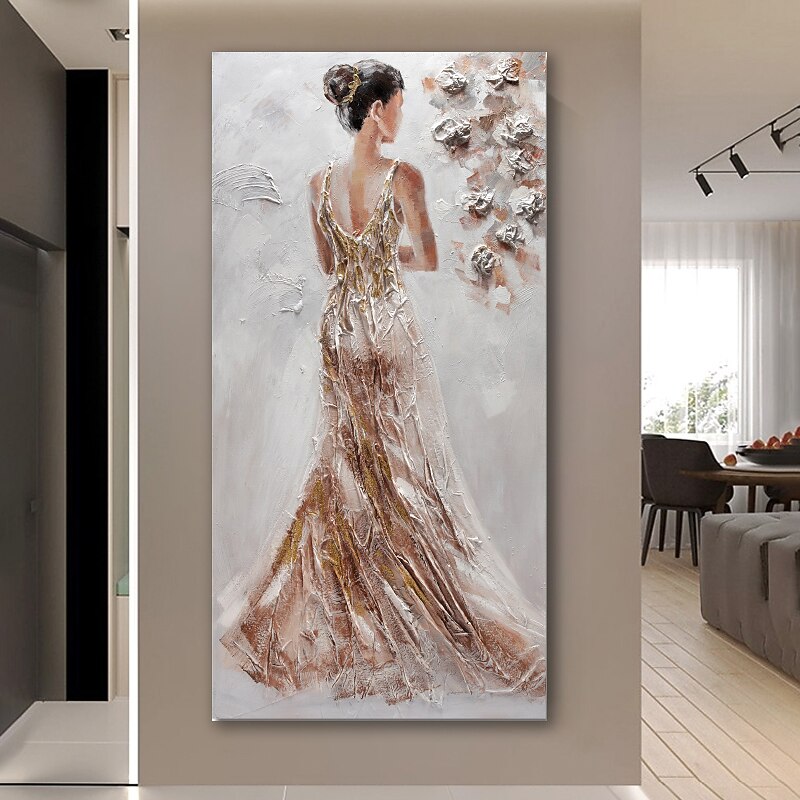 Pittura A Olio Fatta A Mano Dipinta A Mano Arte Della Parete Persone Astratte Pittura Su Tela Decorazione Della Casa Decor Telaio Allungato Pronto Da Appendere del 2025 a $184.99 -P3