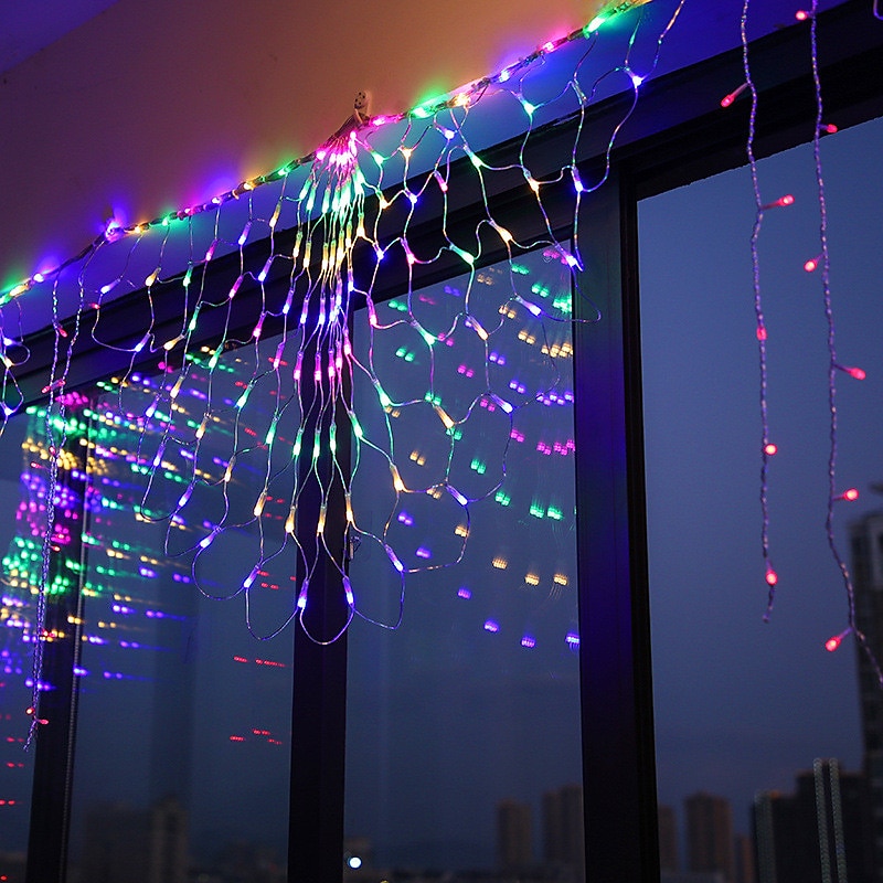 Guirlande lumineuse d'extérieur à LED en forme de paon, 3 m, 424 LED, pour rideau de fenêtre, pour mur de fond, lumière féerique de Noël, prise EU US AU UK de 2025 ? $49.99 –P14