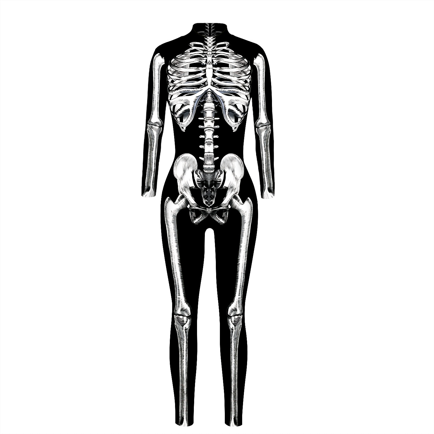 Cosplay kostyme Huddrag Kroppsdrakt Skjelett Kranium Ett Stykke Barne Voksne Dame Karneval Maskerade Mardi Gras Fest Ytelse Enkle Halloween-kostymer Kle deg opp 2026 - $36.99 –P5