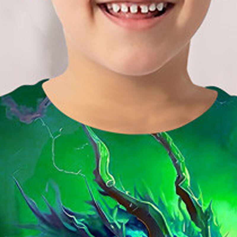 Pojkar 3D Grafisk Djur Drake T-shirt Långärmad 3D-tryck Sommar Vår Höst Sport Mode Streetwear Barn 3-12 år Utomhus Ledigt Dagligen Normal 2025 - $13.99 –P7