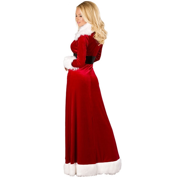 jultomten Mrs.Claus Kläder Julhatt Fin julklänning Dam Jul Karnival julafton Jul Vuxna Fest Jul Klänning Skärp Benvärmare 2025 - $55.99 –P2
