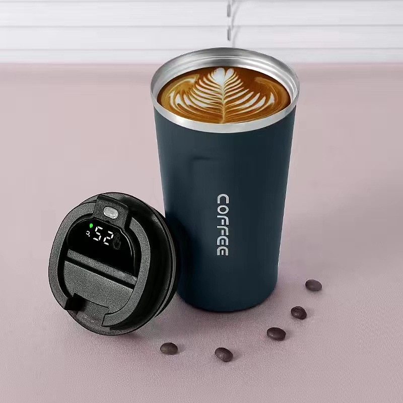 tasse à café smart voyage thermos tasse affichage de la température tasse à café sous vide en acier inoxydable avec affichage de la température ai de 2025 ? $23.99 –P5