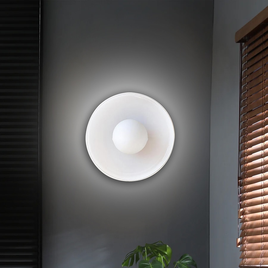 lightinthebox أدى ضوء السقف الجدار ضوء داخلي 1-ضوء 25 سم الأشكال الزجاجية فلوش جبل أضواء sceilling ضوء للممر الشرفة بار الإبداعية مصابيح شرفة علوي الزيتون الأخضر الأبيض الأصفر 110-240 فولت 2025 - $201.49 –P14