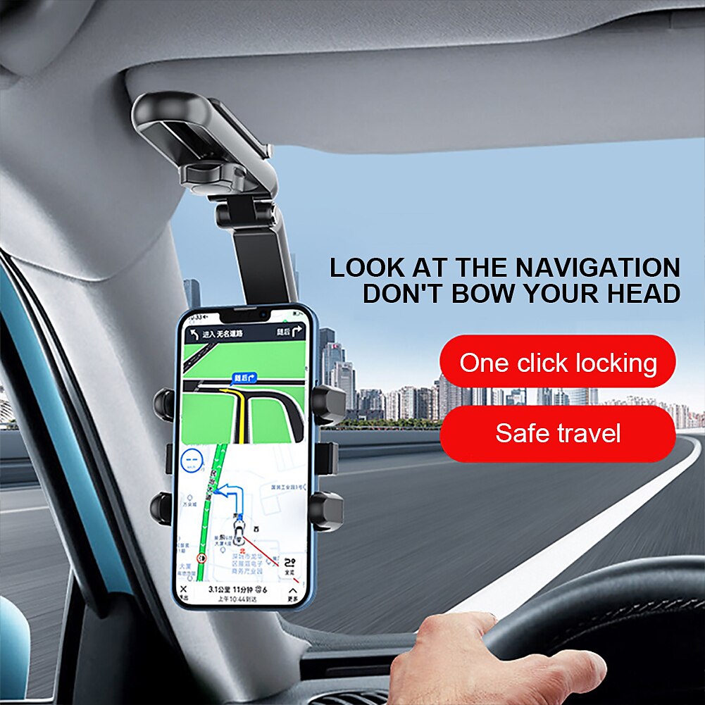 Car Sun visor mobile phone bracket Rotatable Adjustable Multifunction Phone Holder for Car Compatible with All Mobile Phone Phone Accessory 2025 - $16.99 –P10