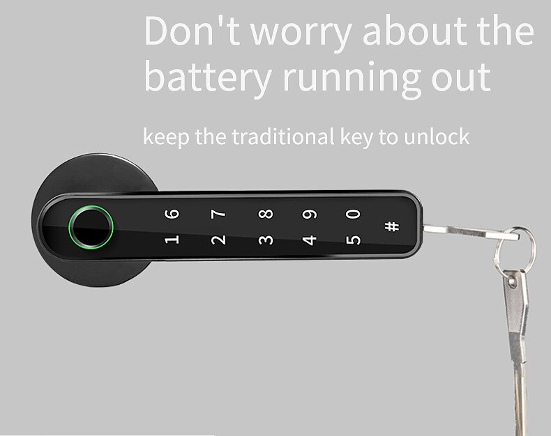 Bedroom Door Double Row Graffiti Smart Lock Home Indoor Wooden Door Fingerprint Lock Office Electronic Password Door Lock 2025 - $84.99 –P13