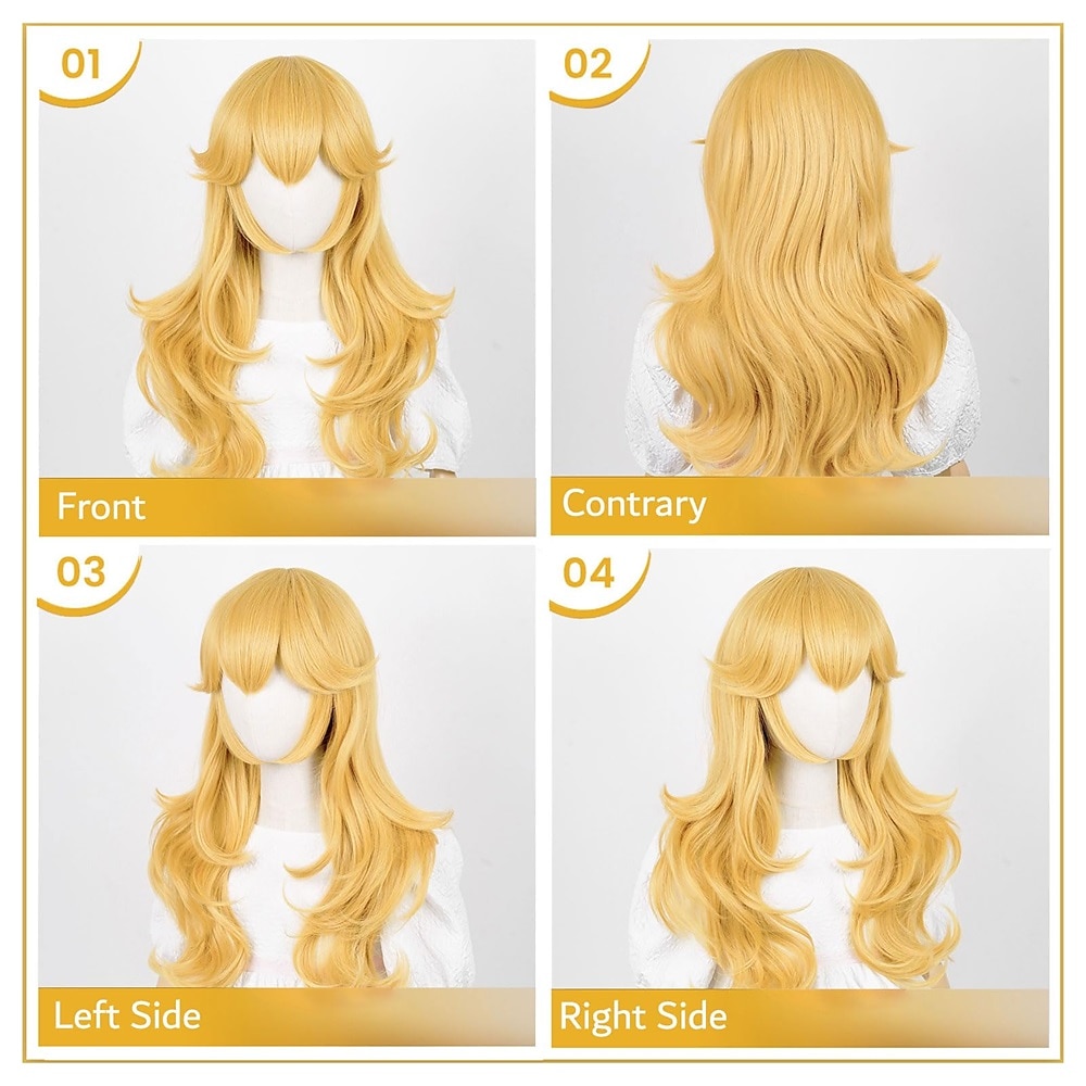 Cosplay Wigs Blonde Curly Synthetic Hair Long Wigs Girls' Wigs For Party 2026 - $27.99 –P4