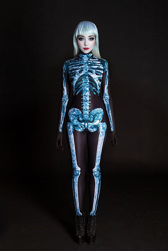 Csontváz Halálfej Halloween Szerepjáték Jelmezek Body Full Body Catsuit Farsangi jelmez Overall Egy darab Ijesztő jelmez Gyermek Felnőttek Női Álarcos mulatság Mardi Gras Parti Halloween Egyszer 2025 - $32.99 –P1