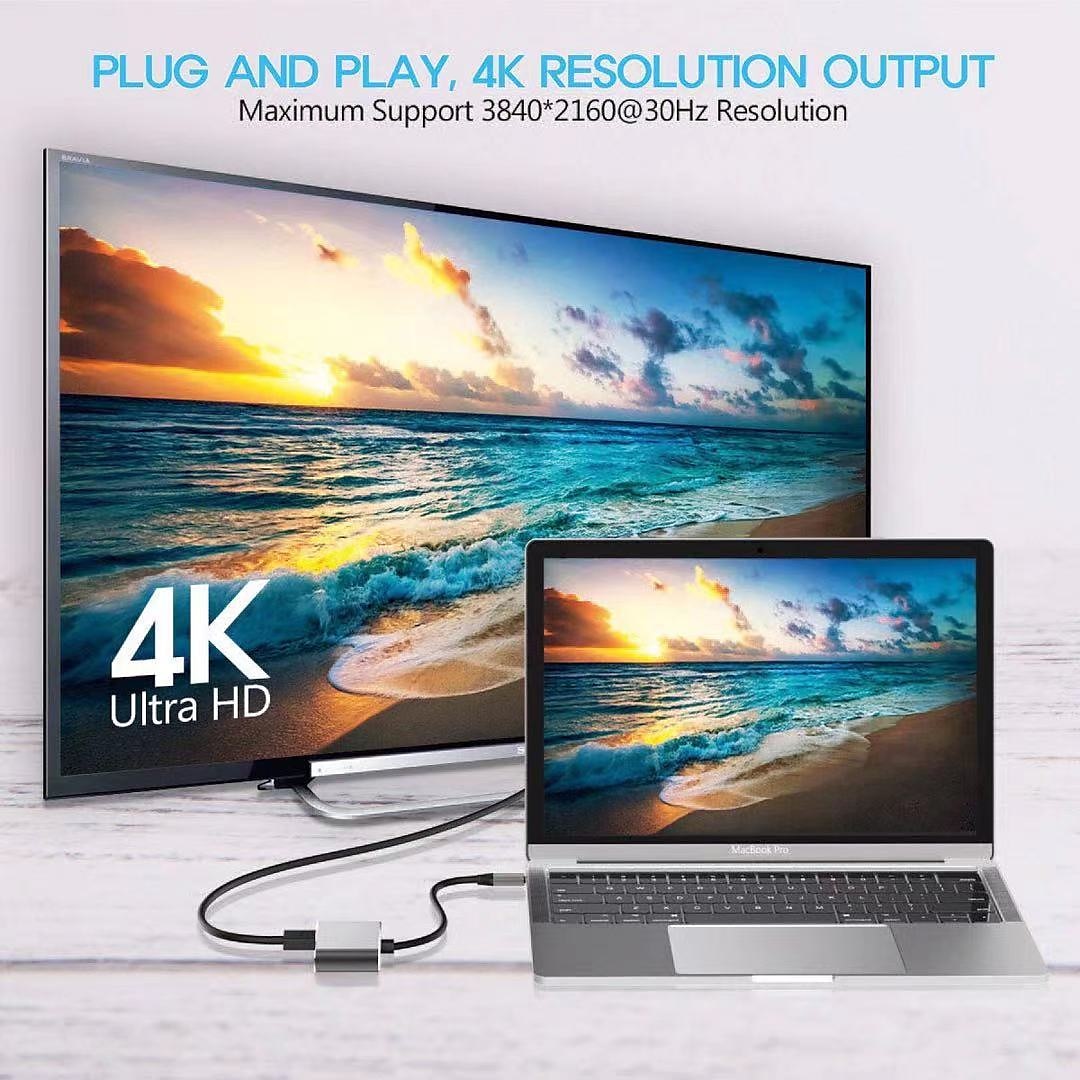 4k 30hz type c naar hdmi-compatibele usb c naar hdmi vga pd adapter converter usb 3.0 hub dock voor macbook samsung s20 xiaomi huawei 2025 - $15.99 –P6