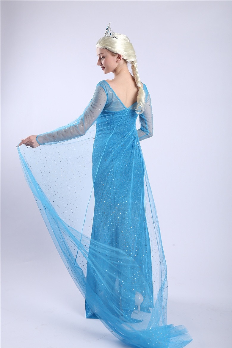 Sněhová královna Mrazivý Princeznovské Elsa Šaty Cosplay kostým Květinové šaty Do áčka vzor šaty for Dámské Dospělé Vánoce Plesová maškaráda loučení se svobodou nevěsty 2026 - $57.99 –P3