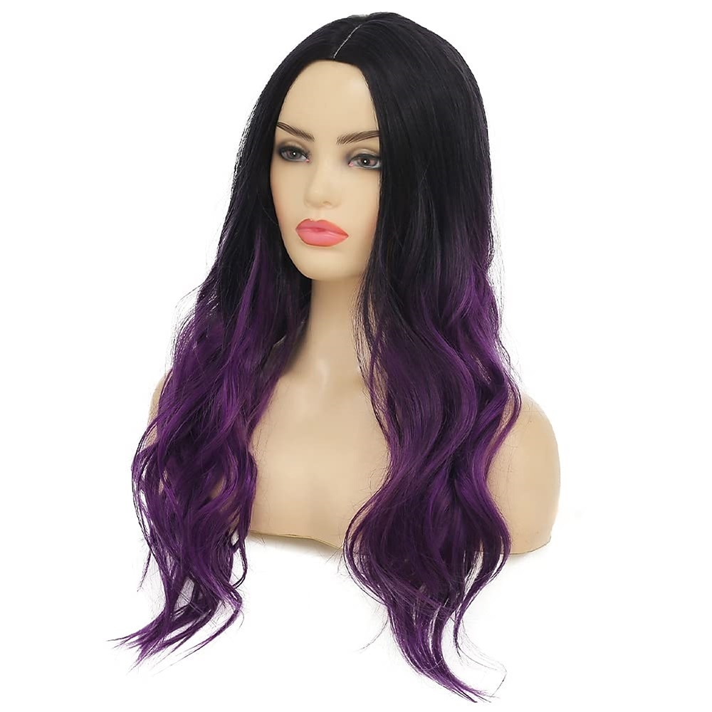 peruci ondulate lungi, ondulate, ondulate, pentru femei, peruci din păr sintetic, păr cu rădăcini întunecate, cosplay, petrecere de Halloween zilnic pentru femei, perucă plină 2025 - $23.99 –P10