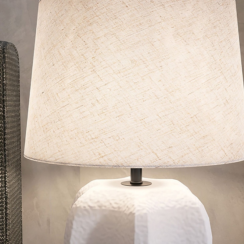 lampada da comodino lampada da tavolo, moderna lampada da tavolo alta in ceramica retrò 1 pezzo con paralume in tessuto beige lampada da comodino per comodino camera da letto soggiorno camera dei del 2025 a $328.59 –P10