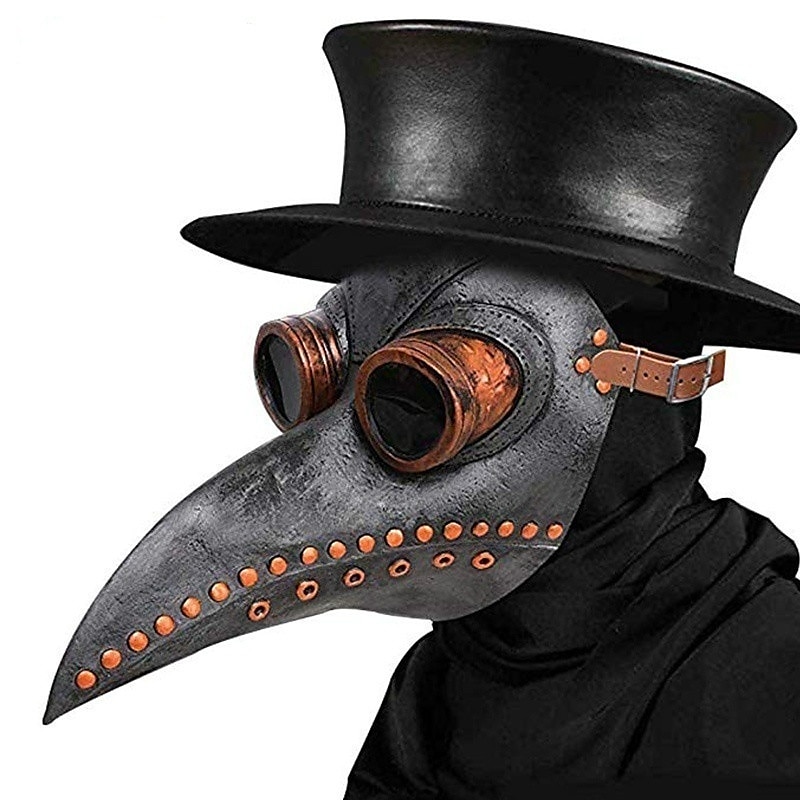Maska steampunk halloween z ptakiem w kształcie dzioba, maska z długim nosem i dziobem ptaka wrony, akcesoria do kostiumów cosplay steam 2025 - $23.99 –P5
