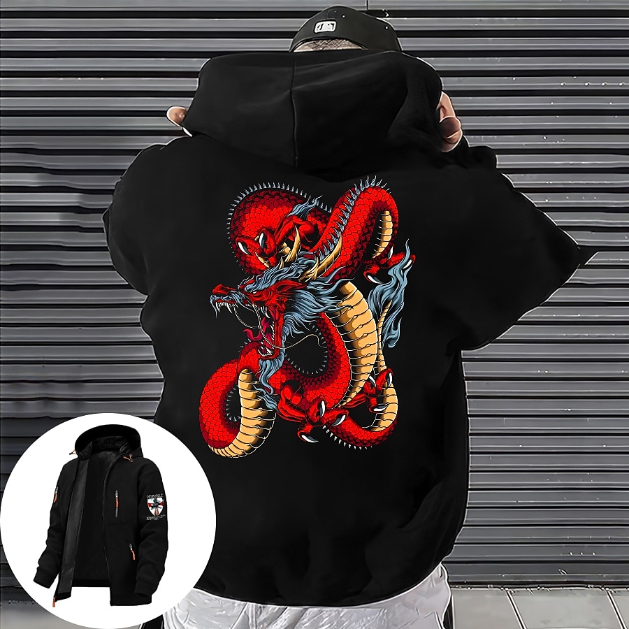Per uomo Pop art Animali Manica lunga Felpe Con cappuccio Streetwear Originale Sportivo Informale Primavera & Autunno Rosso e nero Nero Abbigliamento progettista S M L XL XXL 3XL del 2025 a $27.99 –P1