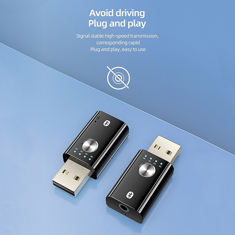 USB-адаптер Bluetooth 5.1 для ПК, динамика, телевизора 4 в 1, беспроводной музыкальный аудиоприемник, разъем 3,5 мм, дополнительный передатчик 2025 - $12.99 –P8