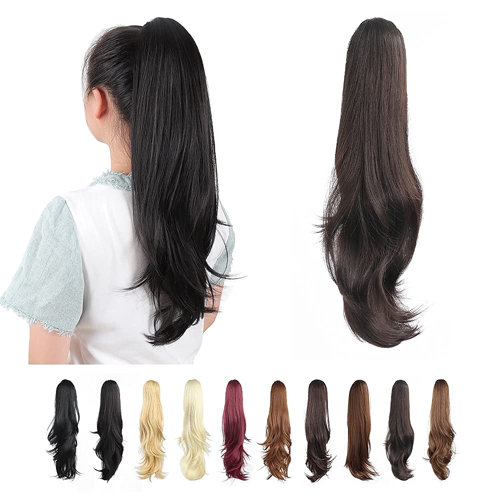 Extension de queue de cheval griffe pour les femmes morceau de cheveux bouclés 24 extensions de cheveux de queue de cheval synthétique très longue & volumineux bouclé ondulé résistant à la chaleur de 2025 ? $13.99 –P6