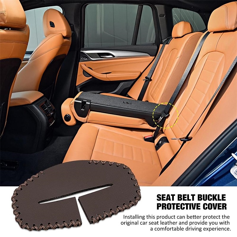 Kaufe SEAMETAL Auto Sicherheitsgurt Schnalle Clip Schutz Abdeckung Leder  Innen Sicherheitsgurt Schutz Auto Zubehör
